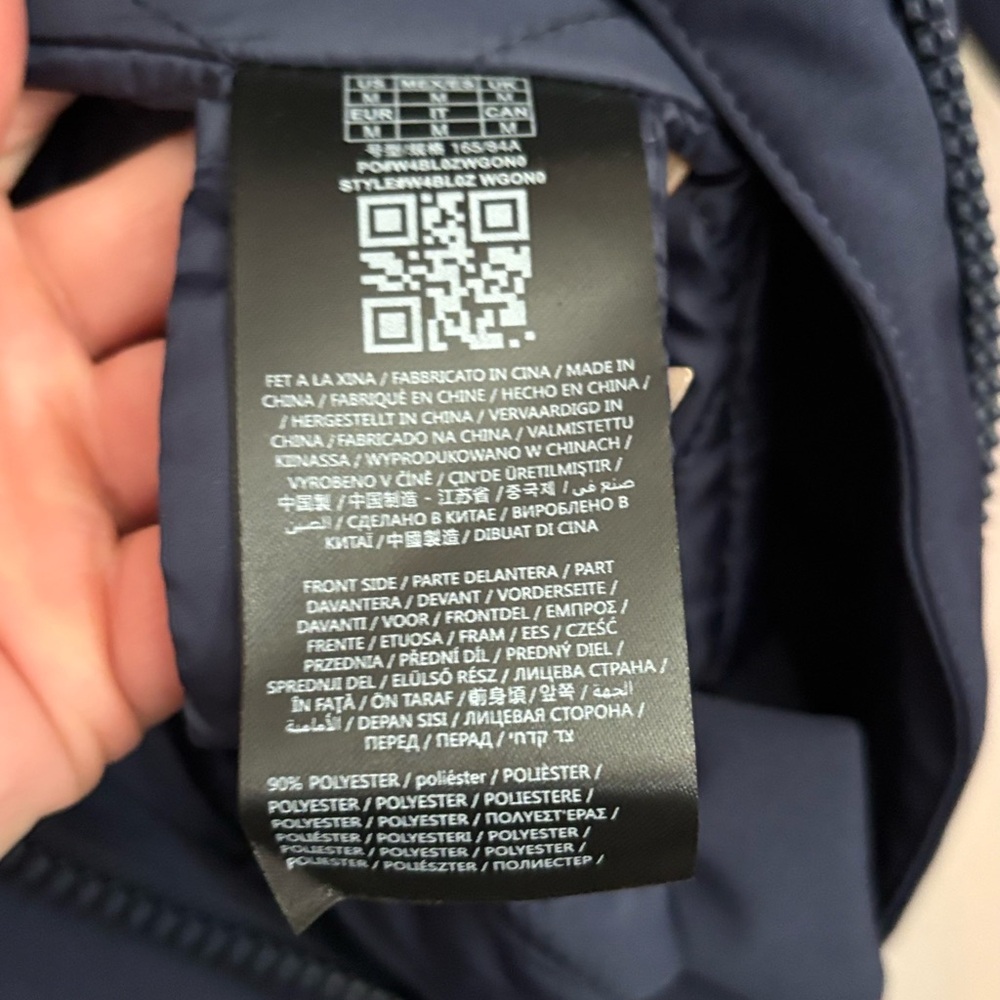 Guess Softshell Hooded Jacket Medium Blackened Blue - Picture 10 of 10